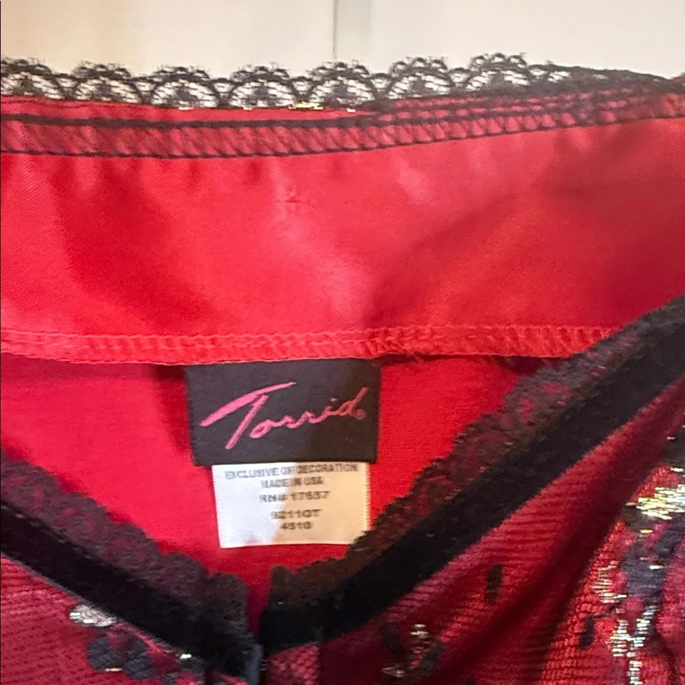 Torrid Red and Black Floral Camisole - Picture 2 of 7
